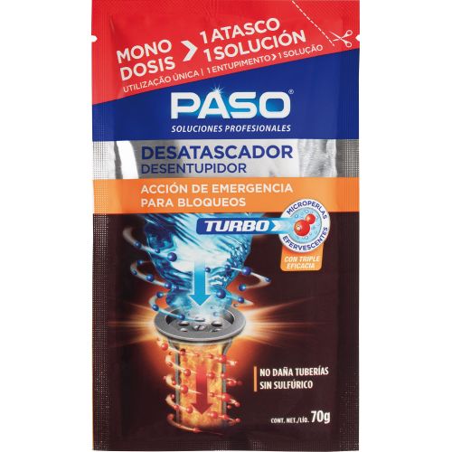 PASO DESATASCADOR TURBO MONODOSIS 6uds